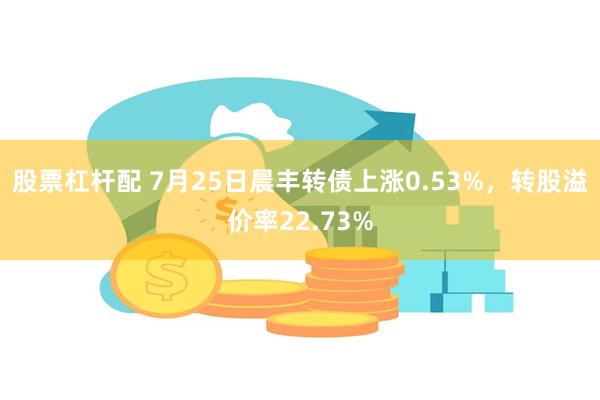 股票杠杆配 7月25日晨丰转债上涨0.53%，转股溢价率22.73%