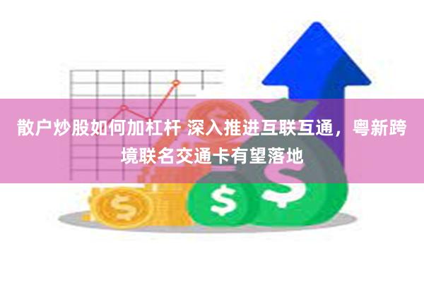 散户炒股如何加杠杆 深入推进互联互通，粤新跨境联名交通卡有望落地