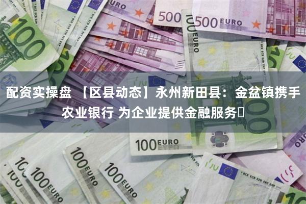 配资实操盘 【区县动态】永州新田县：金盆镇携手农业银行 为企业提供金融服务​
