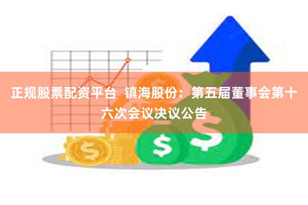 正规股票配资平台  镇海股份：第五届董事会第十六次会议决议公告
