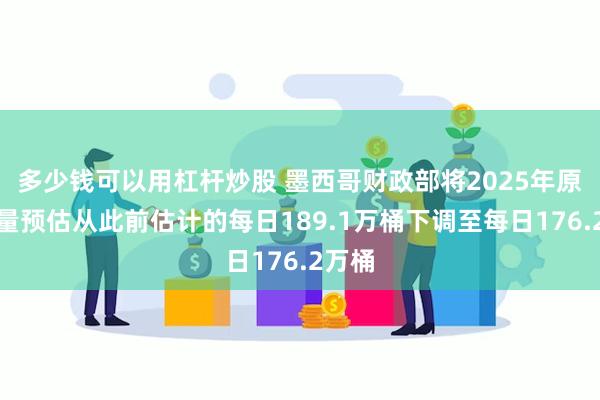 多少钱可以用杠杆炒股 墨西哥财政部将2025年原油产量预估从此前估计的每日189.1万桶下调至每日176.2万桶