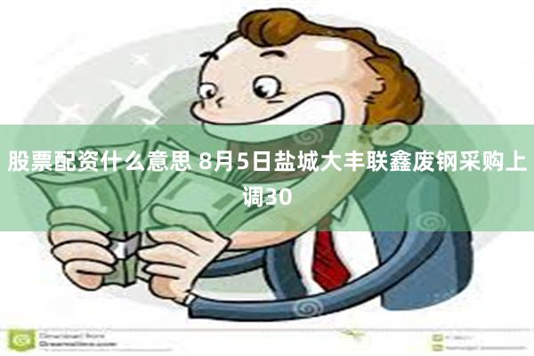 股票配资什么意思 8月5日盐城大丰联鑫废钢采购上调30